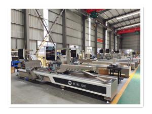 China Double Head Cutting Saw For Cutting Aluminum Window And Door Profile 45 And 90 Degree factory