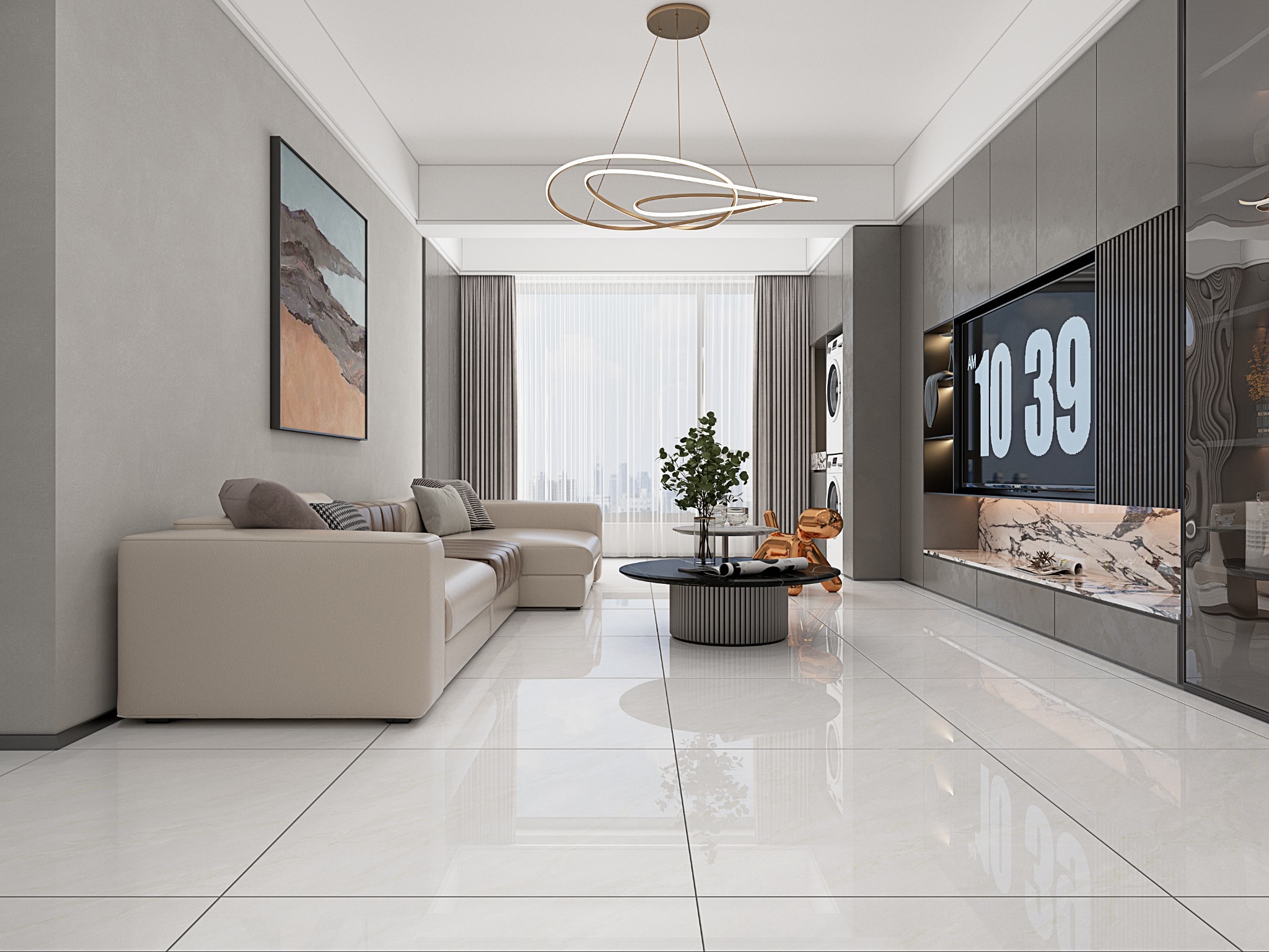 Firebrick 800x800mm Marble Polished Glazed Porcelain Tiles Indoor Floor Gray for Dining Room