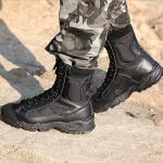 Breathable Cotton Lining Mens Combat Tactical Boots for Outdoor Activities