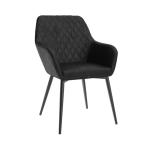 Light Brown PU Furniture Wingback 880mm leisure Chairs With Armrest