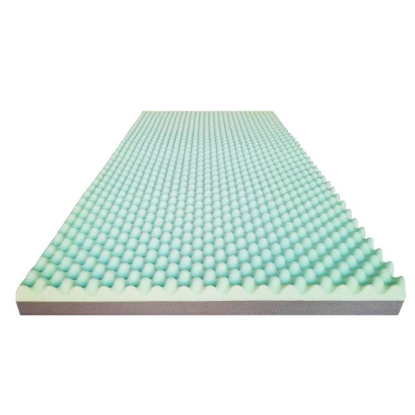 China 4 Inch Egg Crate Infused And Charcoal Memory Foam Topper Double Layer factory