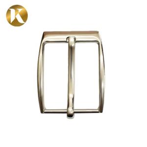 China Wenzhou KML Wholesale white drawing wire boutique man metal reversible adjustable pin belt buckle factory