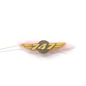 China 747 Winged Brooch Accessories Customizable Commercial Pilot Wings Pin on sale