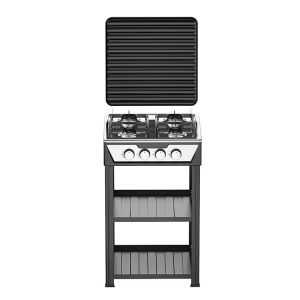 China Home Cooking 4 Burner Gas Cooktop Easy Installation With Feet And Safety Valve factory