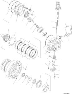 China 11Y-27-40500 11Y-27-40600 For Komatsu Bulldozer D37EX-23 D39EX-23 D37PX Travel Assembly Final Drive Original Aftermarket factory