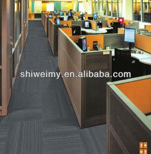 China Mixed colors stripe multi loop pile public office Nylon 6.6 carpet tile factory