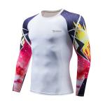 Multiple Color Mens Rash Guard Shirts Bulk Stain Repel Vented Airflow Unique