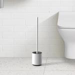 Stainless Steel Anti Finger Print Toilet Brush For Household TPR Bathroom