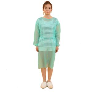China Single Use Non Woven Isolation Gown With Knitted Cuff , Disposable Patient Gowns factory