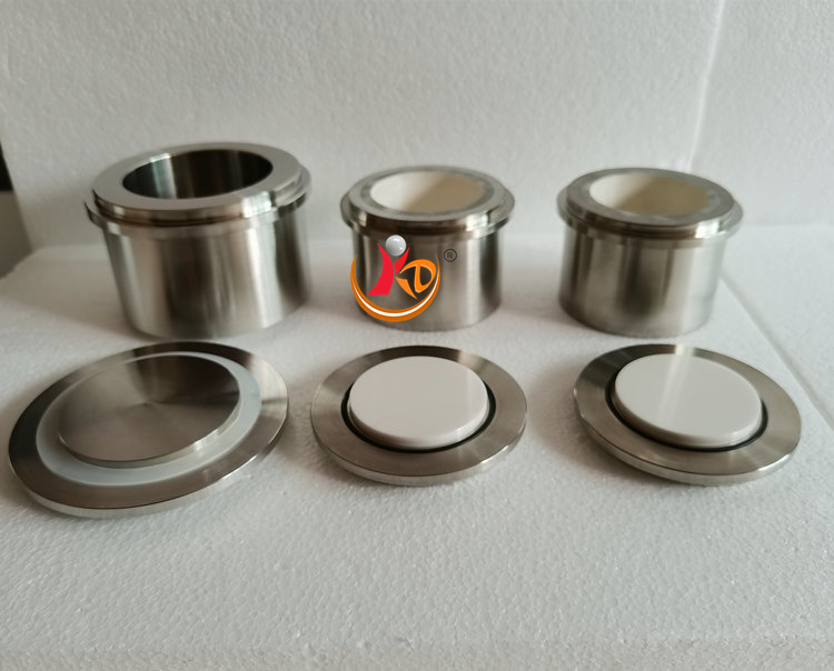 125ml Hardened Stainless Steel Mill Jars Customizable for retsch pm200 pm100 pm400