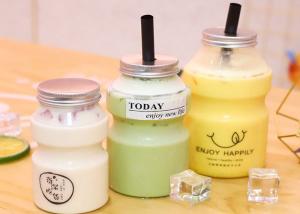 China SGS Hole Cover Empty Plastic Milk Tea Pet Bottle With Caps 350ML 500ML 700ML factory