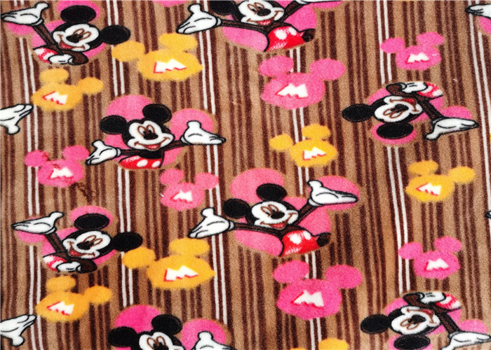 Print Velvet Warp Knitted Printing Super Soft Velvet Micro Velour Fabric