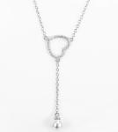 88mm 925 Sterling Silver Necklaces Heart Shaped 5mm "Only Love"