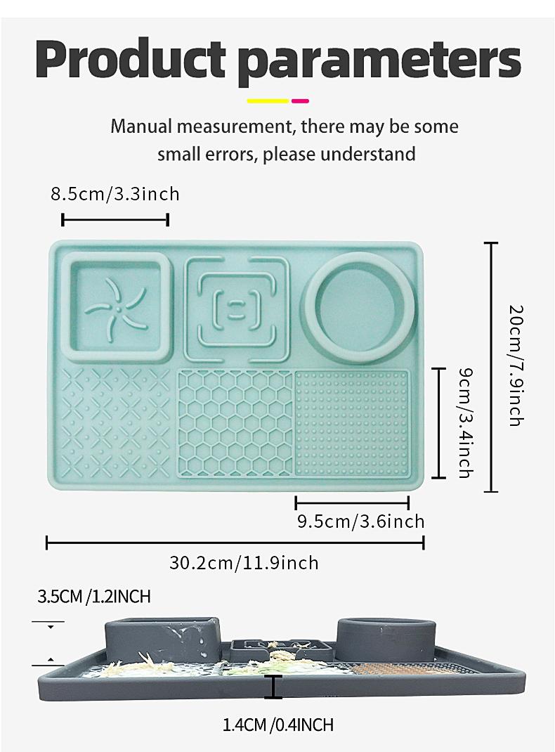 Dog Licking Mat Slow Food Bowl Food Grade Silicone With Suction Cup Pet Bowl