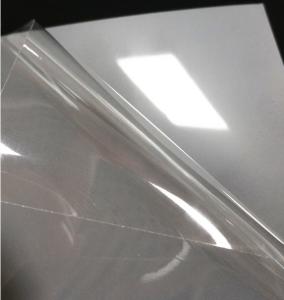 China Printable 90micron Transparent Vinyl Sticker Roll Clear For Glass factory