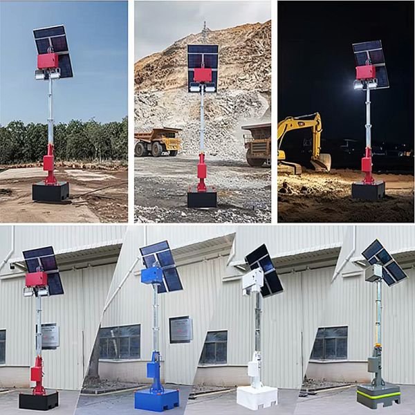 Solar Panel Generator Light Tower Renewable Energy Use Automatic Lighting Mobile Solar Light Tower