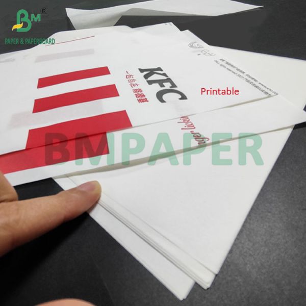 38gsm Colour Printed Greaseproof Paper For Wrapping Kebabs EU Food Standard