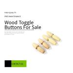 Single Hole Vintage Natural Wood Toggle Buttons For Coat