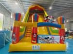 Hot Sale Outdoor Party Inflatable Dry Slide Castle Disney Micky Mouse Cartoon