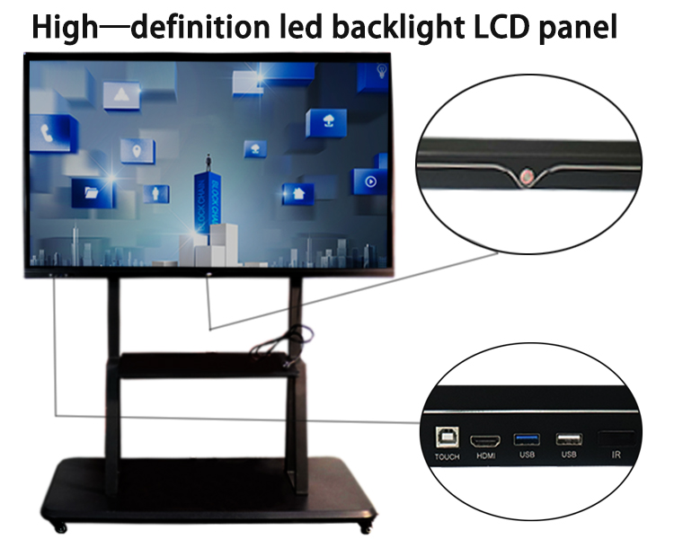 65 Inch Multi Touch Smart Board Interactive Whiteboard 3840*2160