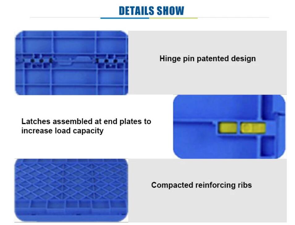 Foldable plastic crates folding storage transparent box