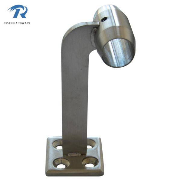 stainless steel handrail fitting rail to wall connector HFRS003, finishing satin