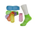 Colorful Polyester Kids Trampoline Sock , Safety Non-slip Socks for Playground