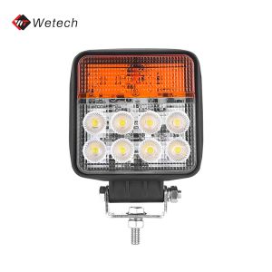 China Waterproof 12V 24V DC 24W LED Working Light Flood Beam With Turn Signal factory