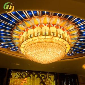 China Gold Finish LED Crystal Ceiling Chandelier Ultimate Choice For Restaurant Illumination factory