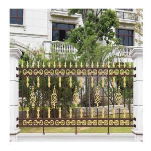 China Trellis Gates Ornamental Wrought Iron Fencing with 19x19mm Pickets Size factory