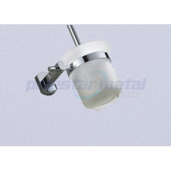 5-3/5" Width Polished Chrome Zamak 6900 Series Collection Toilet Brush Holder