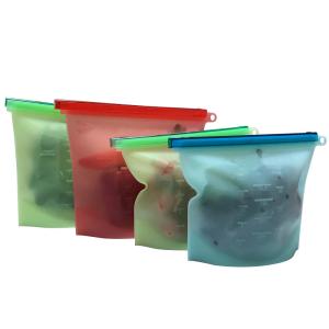 China 1000ML/1500ML Leakproof Easy Clean Fresh Sealing Vacuum Reusable Silicone Food Safe Storage Bag factory