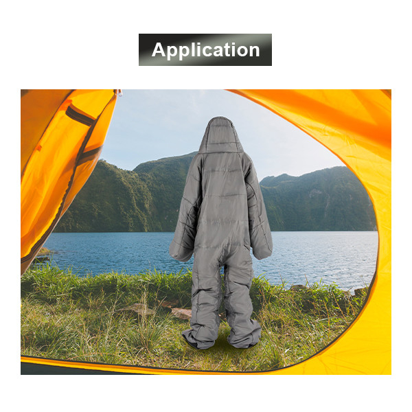 70.9" Large Humanoid Outdoor Camping Sleeping Bags Wearable Sleeping Bag Single Person