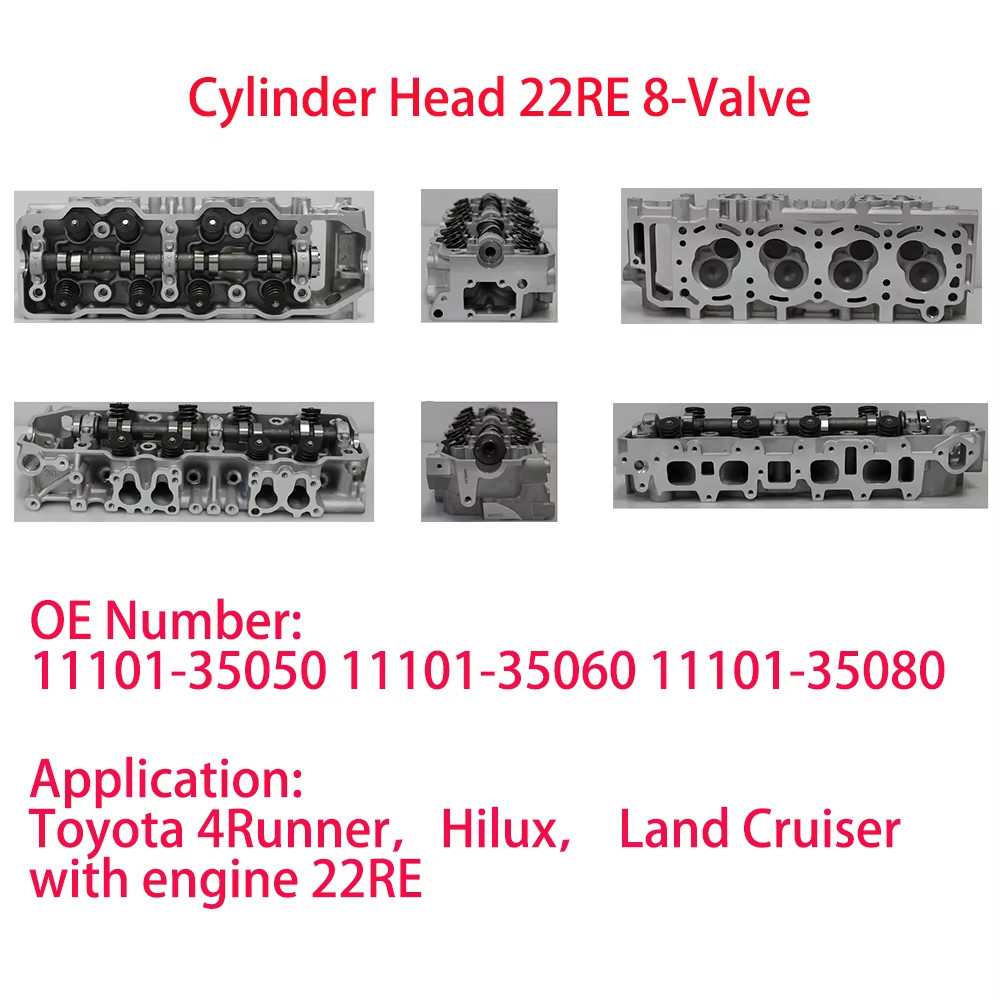 Toyota 2L 2LT 3L 5L Cylinder Heads for Crown Hiace Hilux Toyota 22RE 22RTEC Cylinder Heads for 4Runner Hilux Land Cruiser