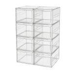Clear Magnetic Acrylic Drop Front Shoe Storage Box Anti Corrosion