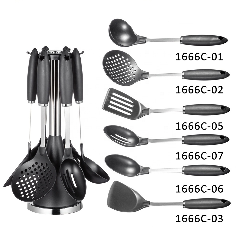 Plastic Cooking Tools Set Sustainable Customized Color Spatula Turner Masher Spaghetti