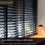 Contemporary Design Shutters for Office Living Room Study Electric Lift Black