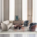 Lacquer Luxury Leather Living Room Sets
