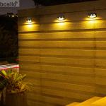 Solar Wall Lamps Monocrystalline Silicon 2V 200MA 0.4W Copper Black IP65