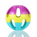 Vibrant Three-Color Pet Bell Ball - Eco-Friendly Plastic Toy for Cats and Dogs -