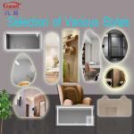 Licensed Silver Mirror Smart Light Round LED Mirror for Bedroom and Bathroom