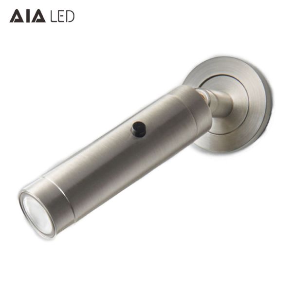 China Interior switch on lamp head fairy small headboard wall light 3W led bed reading lamp bedside wall lamp foldable for bed factory