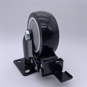 China 6 Inch Safety Dual Locking Plate Industrial Caster Wheels factory