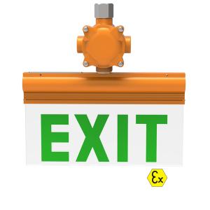China Tempered Glass 6W 0.5W Explosion Proof LED Exit Sign Hazardous Area lighting factory