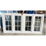 Tempered Glass White UPVC Casement Glass Window Anti UV Wind Resistant European