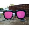 Buy cheap Metal Sculpture Art Giant Sunglasses Sculpture Stainless Steel With Pink Glasses from wholesalers