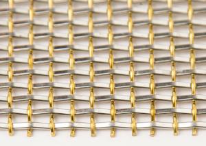 China Partitions Woven Copper Stainless Steel Crimped Wire Mesh 4×8m For Furniture factory