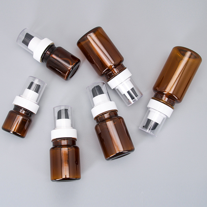Brown Amber Glass Refillable Spray Bottle With Pump 40ml 60ml 80ml 100ml 120ml 160ml