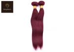 Straight 99j 12inch Colored Human Hair Bundles For Birthday And Wedding