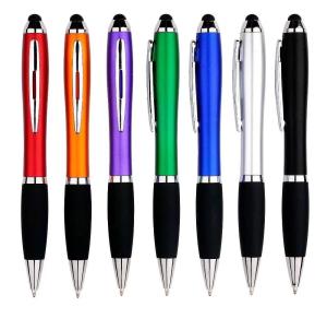 China Screen touch stylus plastic ball pens with custom logo factory